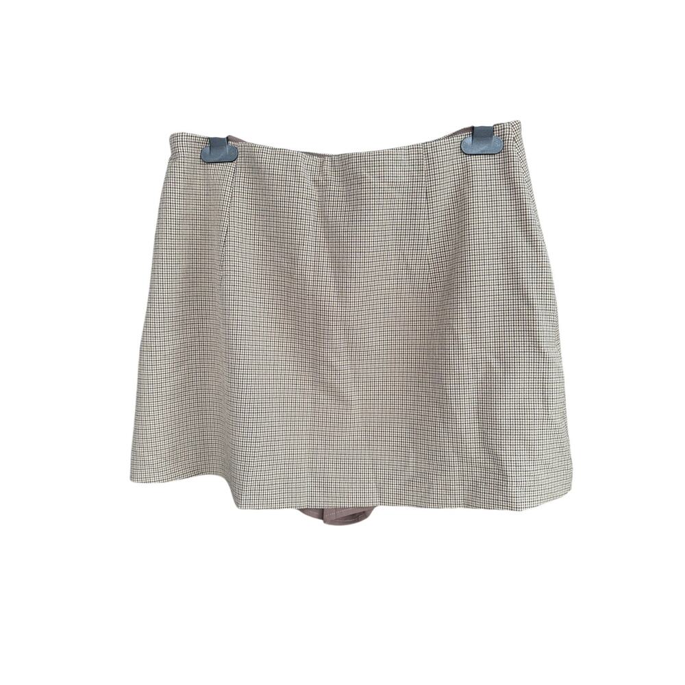 ABERCROMBIE AND FITCH Scarlett Mini Skort Houndstooth Plaid M - Picture 4 of 6